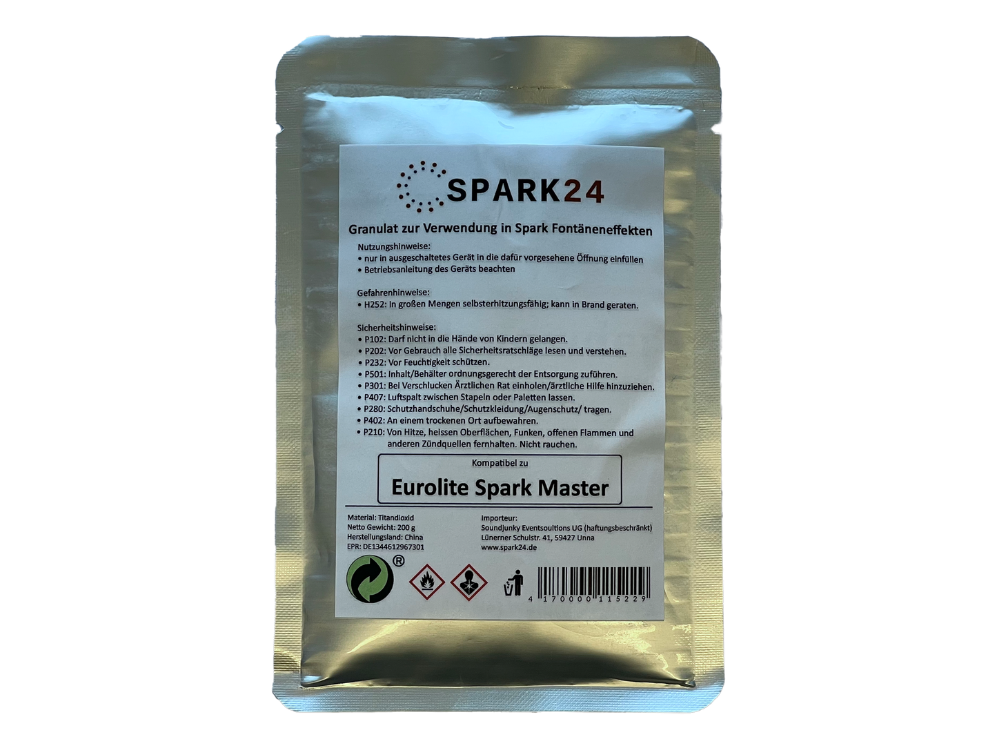 Granulés compatibles avec Eurolite Spark Master